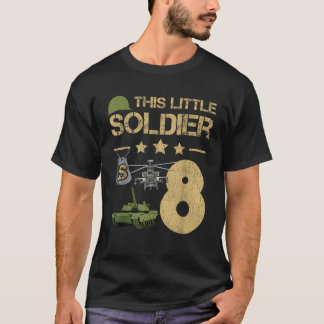 8-jähriger Soldat Geburtstagsjunge 8. Geburtstag K T-Shirt