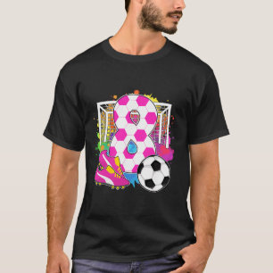 8-jähriges Geburtstagsmädchen 8. Geburtstag Fußbal T-Shirt