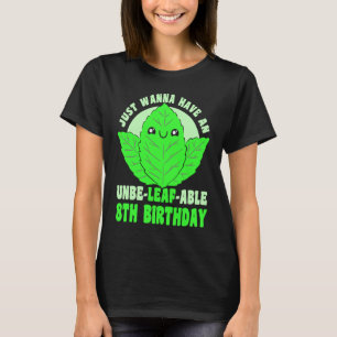 8-jähriges Glück 8. Geburtstag Niedliche Pflanze 8 T-Shirt