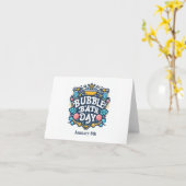 8. Januar - Bubble-Bath-Tag Karte (Gelbe Blume)