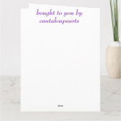 8. Jubiläum, Clematis Karte (Rückseite)