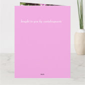 8. Jubiläum, rosa Clematis Karte (Rückseite)