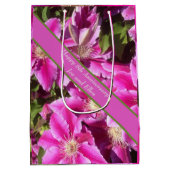 8. Jubiläum, rosa Clematis Mittlere Geschenktüte (Rückseite)