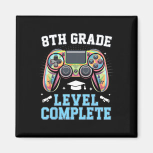 8. Klasse Abschluss Letzter Schultag Gamer  Magnet