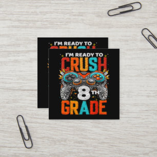 8. Klasse freigeschaltet Spiel zurück zur Schule  Quadratische Visitenkarte