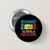 8. Klasse freigeschalteter Gamer erster Schultag Button (Vorne & Hinten)