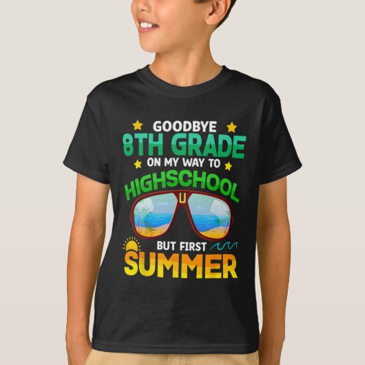 8. Klasse Weg zur High School Grad erste Sommer Gr T-Shirt (Vorderseite)