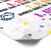 8 kraftvolles Wordposter Poster (Ecke)