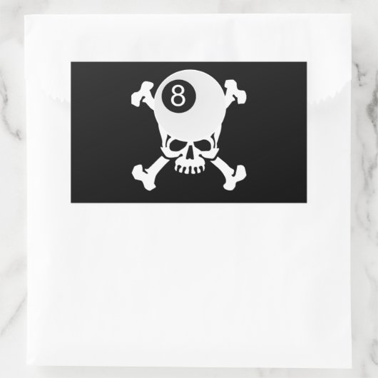 8 Kugelkopf Rechteckiger Aufkleber (Tasche)