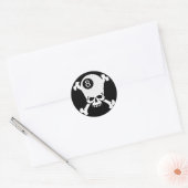 8 Kugelkopf Runder Aufkleber (Umschlag)