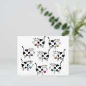 8 Kuh Frau Postkarte (Stehend Vorderseite)