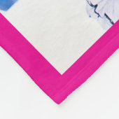 8 Landscape Foto Grid Collage Hot Pink Fleecedecke (Ecke)