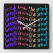 8-Line-BFTG-Uhr Quadratische Wanduhr (Vorderseite)