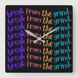 8-Line-BFTG-Uhr Quadratische Wanduhr