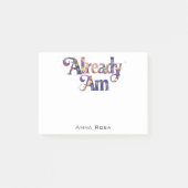 *~* 8 Manifest AP85 Floral Dankbarkeit BEREITS AM Post-it Klebezettel (Vorderseite)