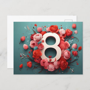 8 MÄRZ FEIERTAGSPOSTKARTE