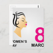 8 März Internationaler Frauentag Postkarte (Vorne/Hinten)