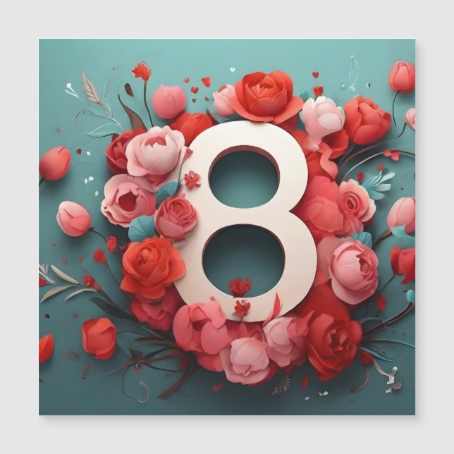 8 MÄRZ MAGNETKARTE (Vorderseite)