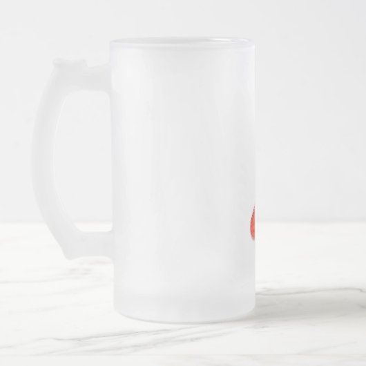 8. Merken Sie großen roten Plastik 2010 Mattglas Bierglas (Links)