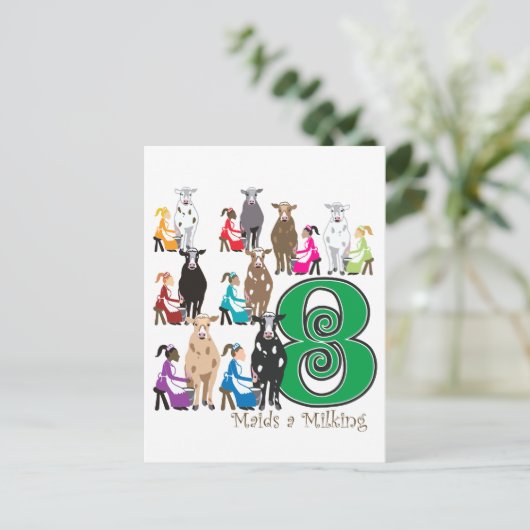 8 Milchmähen Postkarte (Stehend Vorderseite)