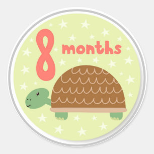 8 Monate Baby Meilenstein Klassischer Rundaufklebe Runder Aufkleber
