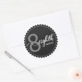 8 Monate Klassischer Rundaufkleber Runder Aufkleber (Umschlag)