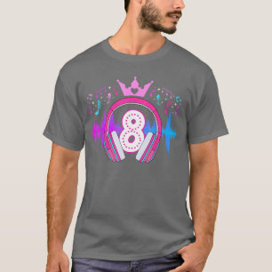 8. Musik-Geburtstagsfeier Acht Jahre alte musikali T-Shirt