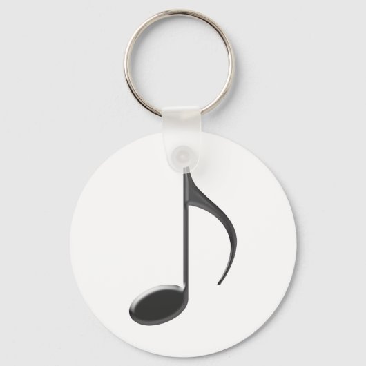 8. Musiknote Schwarz Schlüsselanhänger (Vorderseite)