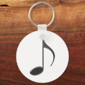 8. Musiknote Schwarz Schlüsselanhänger (Vorderseite)