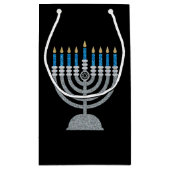 8. Nacht des Hanukkah-Glitzer Kleine Geschenktüte (Rückseite)
