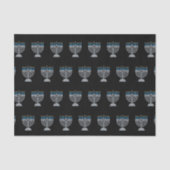 8. Nacht des Hanukkah-Glitzer Seidenpapier (Vorderseite)