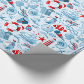 #8 Nautical Haven Wrapping Paper "Big Size" Geschenkpapier (Ecke)
