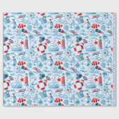 #8 Nautical Haven Wrapping Paper "Big Size" Geschenkpapier (Flach)