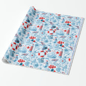 #8 Nautical Haven Wrapping Paper "Big Size" Geschenkpapier (Ungerollt)