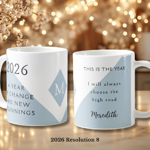 8. Neujahrsvorsatz für 2026 Jahr des Wandels  Kaffeetasse