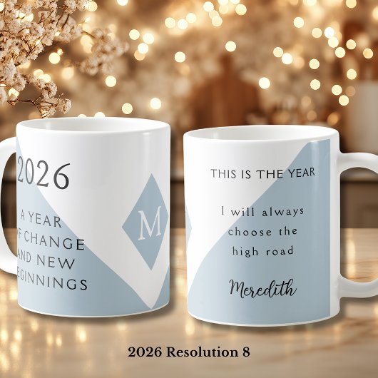 8. New Year Resolution for 2026 Year of Change Kaffeetasse