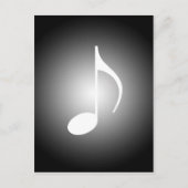 8. Note Black & White Musicians Note w/Spotlight Postkarte (Vorderseite)