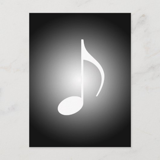 8. Note Black & White Musicians Note w/Spotlight Postkarte (Vorderseite)