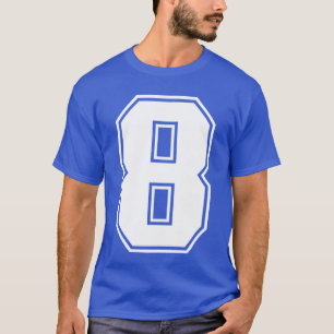 8 Nummern Acht-Team-Sportarten Varsity-Matching-Mä T-Shirt