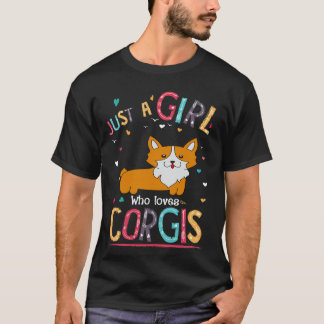 8 Nur ein Mädchen, das Corgi Lieben T-Shirt