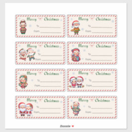 8 Oma- und Opa-Weihnachtsgeschenk-Anhänger Aufkleber
