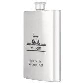 8 oz Edelstahl-Personalisiertes Geschenk für Golfe Flachmann (Links)