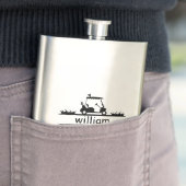 8 oz Edelstahl-Personalisiertes Geschenk für Golfe Flachmann (Beispiel)