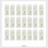 8 oz Muth Jar Nutrition Fakten zu BienenVinyl Aufkleber (Blatt)