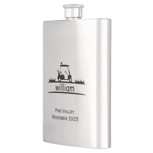 8 oz Stainless Steel Custom Gift for Golfers Flachmann (Links)