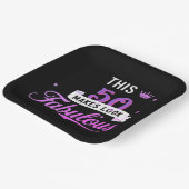 8-Pack Square Paper Plates for Her Birthday Pappteller (Gewinkelt)