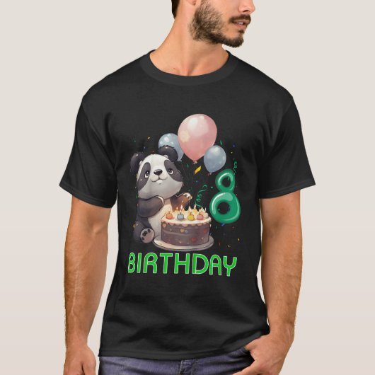 8 Panda 8. Panda T-Shirt (Vorderseite)