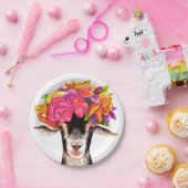 8 Paper Tellers Posey die Ziege Pappteller (Party)