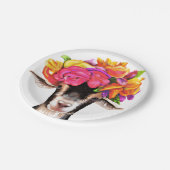 8 Paper Tellers Posey die Ziege Pappteller (Schrägansicht)