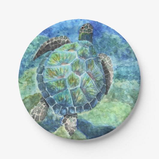 8 Paper Tellers Sea Turtle #2 Pappteller (Vorderseite)